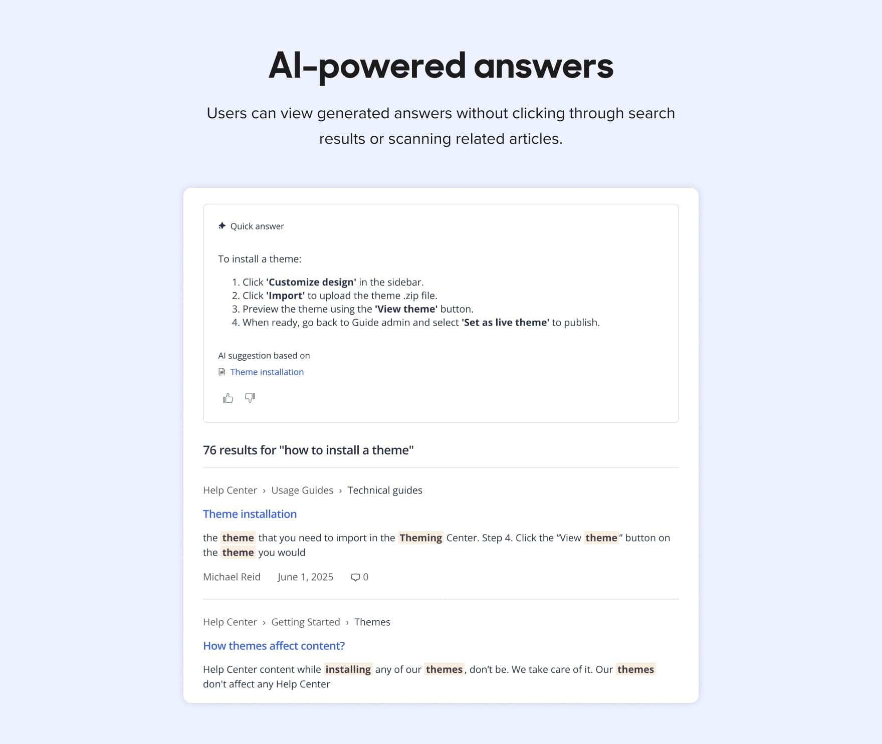 AI Generative Answers